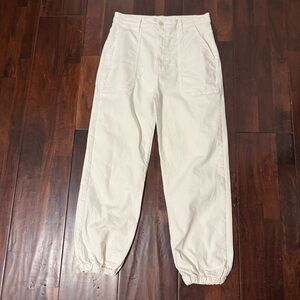 Mother Jeans Wrapper Patch Springy Ankle Cream Puffs High Waisted Women’s 32